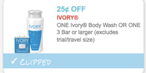 Target: Ivory Bar Soap Only 25¢ Each