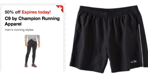 Target: 50% Off C9 by Champion Men’s Running Apparel Cartwheel (Today Only!) + Stackable Store Coupon