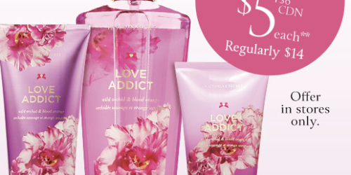 Victoria’s Secret: Love Addict Beauty Products Only $5 (Reg. $14) + Free PINK Socks w/ PINK Purchase