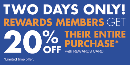 Big Lots: 20% Off Your ENTIRE Purchase for Buzz Club Members (Valid on 1/24 & 1/25 Only)