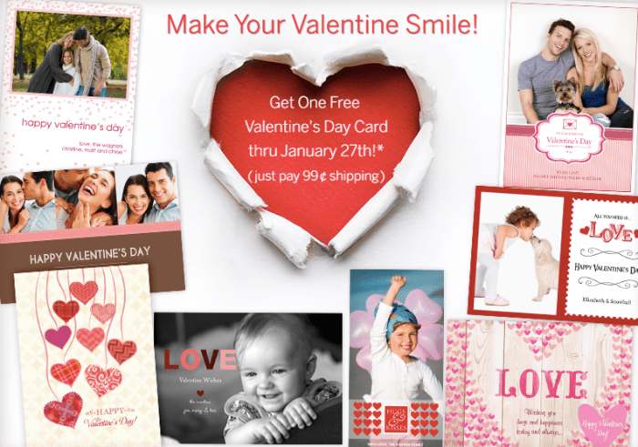 Custom Valentine's Day Card ONLY 99¢ Shipped • Hip2Save