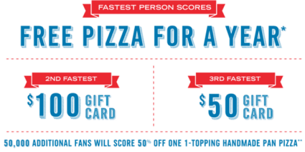 Domino’s Pizza Giveaway LIVE NOW: 50,000 Win 50% Off 1-Topping Handmade Pan Pizza – HURRY