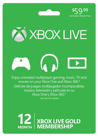 xbox live gold 1 month gamestop