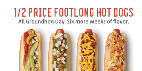 Sonic Drive-In: 1/2 Price Footlong Hot Dogs (February 2nd)