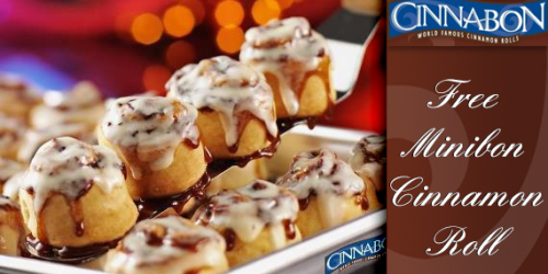 Cinnabon: FREE Minibon Cinnamon Roll 5-9PM (Today Only!)