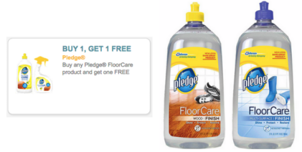 Rare Buy 1 Get 1 Free Pledge Floorcare Product Coupon Up To A