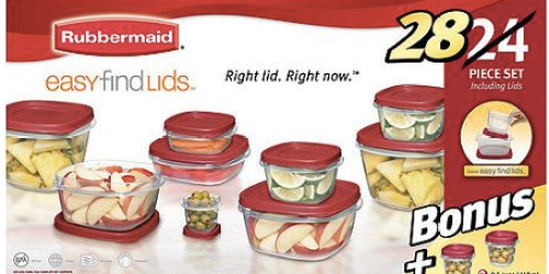 Walmart: Rubbermaid Easy Find Lids 28-Piece Food Storage Set Only $7.97 (After ShopAtHome Cash Back)