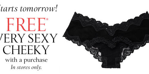 Victoria’s Secret: FREE Panty With ANY Purchase (Starts 2/3, In-Store Only) + $10 Off a Bra Purchase