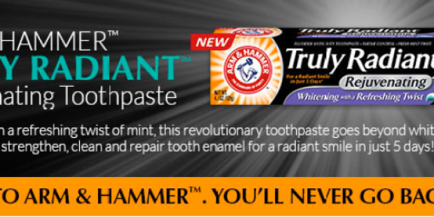 FREE Sample of Arm & Hammer Truly Radiant Rejuvenating Toothpaste