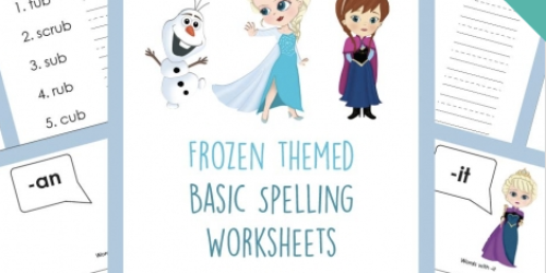 Educents: FREE Frozen-Themed Spelling Worksheets