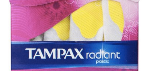 Amazon: *HOT* Tampax Radiant Plastic Unscented Tampons 16-ct Box Only 75¢ Shipped