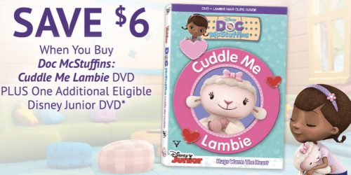 High Value $6 Off Doc McStuffins Cuddle Me Lambie DVD & Another Eligible Disney Jr. DVD Coupon
