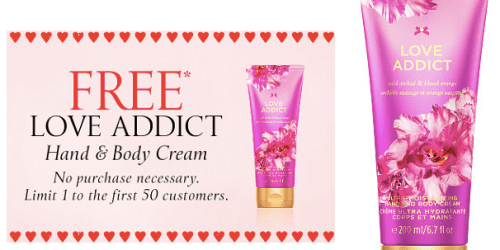 Victoria’s Secret: Free Love Addict Hand & Body Cream (1st 50 Customers Tomorrow from 5PM-7PM Only!)