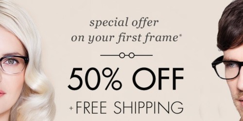 GlassesUSA: 50% Off + FREE Shipping on Your First Pair of Glasses (Glasses As Low as $24 Shipped)