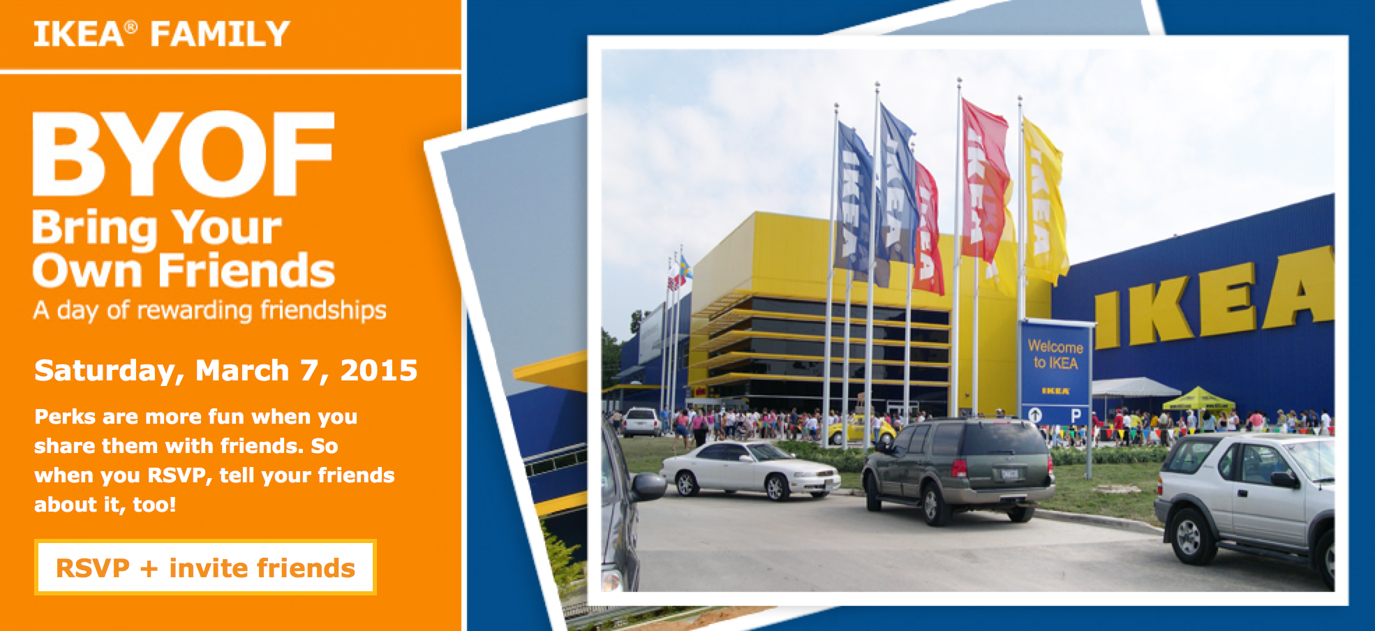 IKEA Bring Your Own Friends Event on March 7th Free Breakfast, Special