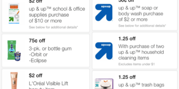 *NEW* Target Mobile Coupons (Save on Milk & Butter, Up & Up School & Office Supplies + More)