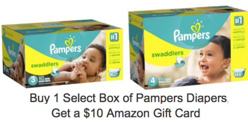 Amazon: FREE $10 Gift Card with Select Pampers Diapers Purchase + $2 Coupon on Select Boxes