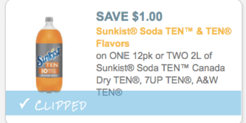 Target: 2-Liter TEN Soda Only 56¢ Each
