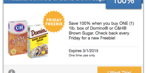 SavingStar: 100% Free Domino or C&H Brown Sugar