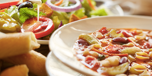 Olive Garden: Unlimited Soup, Salad and Breadsticks ONLY $5.99 (Valid Monday-Friday Until 4PM)