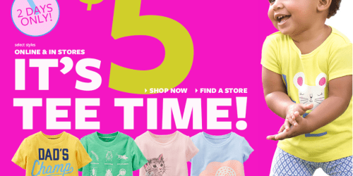 Carter’s: $5 Tee Flash Sale (Regularly $16-$18) + More
