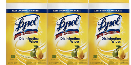 Amazon: Lysol Disinfecting Wipes 3-Pack Only $6.48 Shipped (Just $2.16 Per Large Canister)