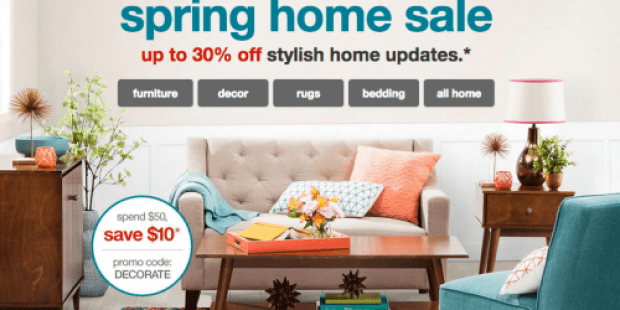 Target.com Home Sale: Up to 30% Off Furniture, Decor, Rugs & More + $10 Off $50 Purchase