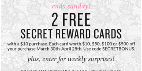 Victoria’s Secret: Swim Bottom, Panty & TWO Secret Reward Cards Only $13 Shipped (Thru Today!)