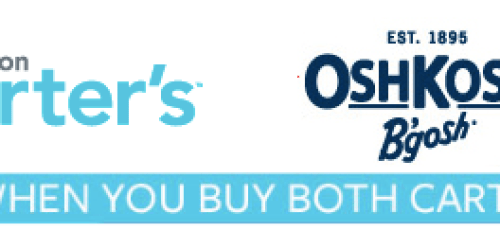 Carter’s & OshKosh: Purchase 1 Item from BOTH Sites = FREE Shipping (Includes Clearance!)