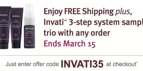 Aveda.com: FREE Invati 3-Step System Trio + FREE Shipping with ANY Order (Thru 3/15)