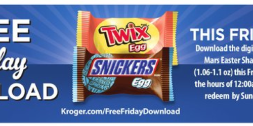 Kroger & Affiliates: FREE Mars Easter Singles Chocolate (Must Load eCoupon Today)