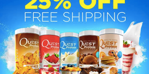 Quest Nutrition Protein Powder 2-Pound Canisters Only $29.99 Shipped (Thru Tomorrow at 10AM PST)