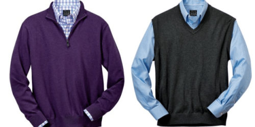 Jos A. Bank Free Shipping on Every Purchase = 100% Pima Cotton Sweaters ONLY $22.97 Shipped