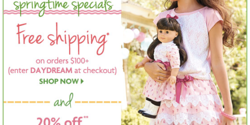 American Girl 20% Off Spring Sale – Items As Low As $3 (+ Free Shipping w/ $100 Purchase)