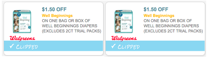 Walgreens: Well Beginnings Diapers and Training Pants Coupons (RESET ...