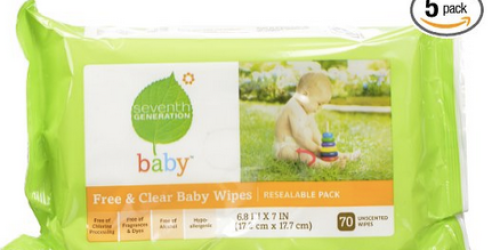 Amazon: FIVE 70-ct Seventh Generation Baby Wipes Packs Only $8.34 Shipped (Just $1.67 Per Pack!)