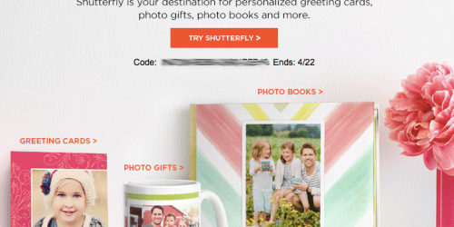 Treat.com: Check Your Email for $20 Off Your Next Shutterfly Order (No Minimum Purchase Required)