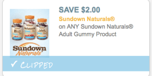 $2/1 Sundown Naturals Adult Gummy Product Coupon (Reset!) = Only 99¢ at Walgreens + More