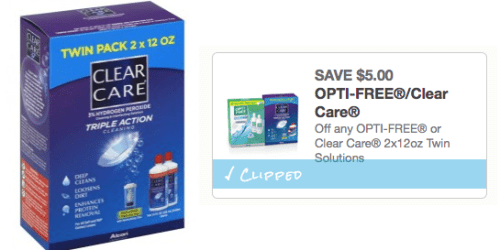 NEW $5/1 OPTI-FREE or Clear Care Solutions Coupon