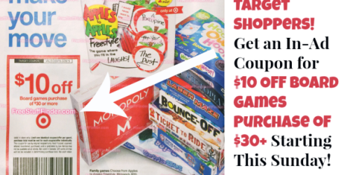 Target: Upcoming $10 off $30 Board Games Purchase Coupon = *HOT* Deals on Hasbro Games Starting Sunday (Print Coupons NOW)
