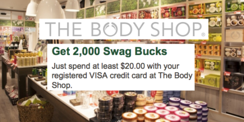 Swagbucks: 2,000 SBs with $20 The Body Shop In-Store Purchase (VISA Card Required)
