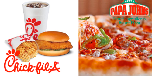 *HOT* 16 Papa John Pizzas OR 16 Chick-fil-A Chicken Sandwich Meals Only $25 Each (Up To $176 Value)