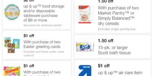 *NEW* Target Mobile Coupons (Save on Scott Bath Tissue, Up&Up, Market Pantry & More)