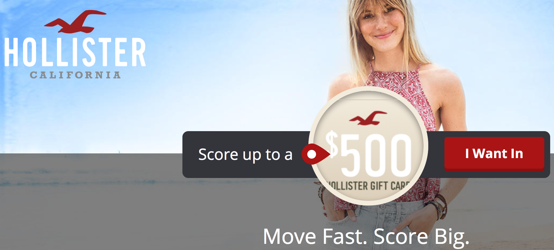 Hollister 380 Win 10500 eGift Cards (Sign Up Now)