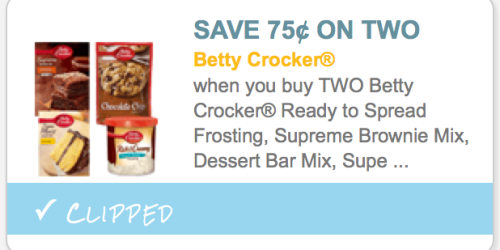New $0.75/2 Betty Crocker Frosting & Mix Products Coupon = Cake Mix Only $0.25 Each at Dollar General