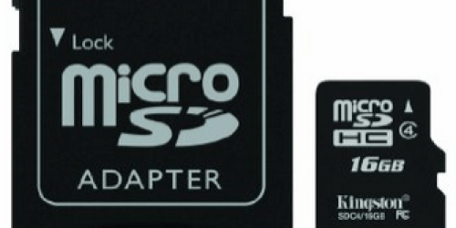 Amazon: Kingston Digital 16 GB microSDHC Flash Card ONLY $5.99 (#1 Best Seller)