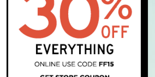 Aeropostale: 30% Off EVERYTHING (In-Store & Online) + FREE Shipping on $50+ Orders
