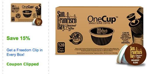 Amazon: 15% Off San Francisco Bay OneCup K-Cups Coupon = Only 29¢ per K-Cup