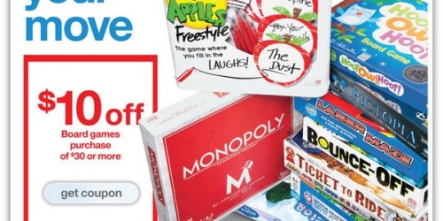 Target: $10 off $30 Board Game Purchase (In-Store & Online) + 10% Off Toys Cartwheel & Coupons
