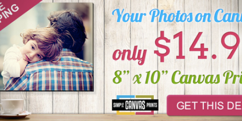 8×10 Photo Canvas Print ONLY $14.99 Shipped